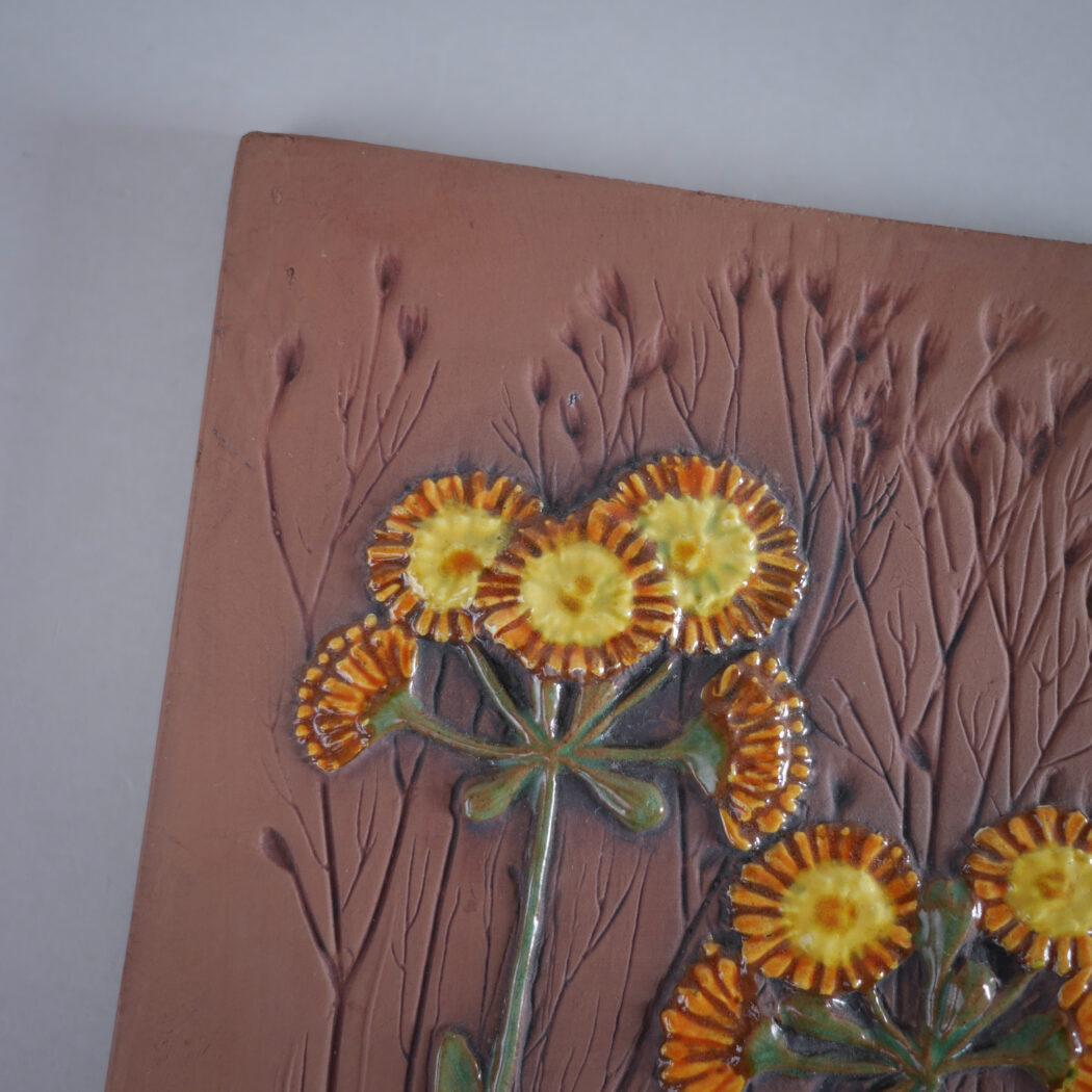 Relief med Gule & Orange Blomster 3