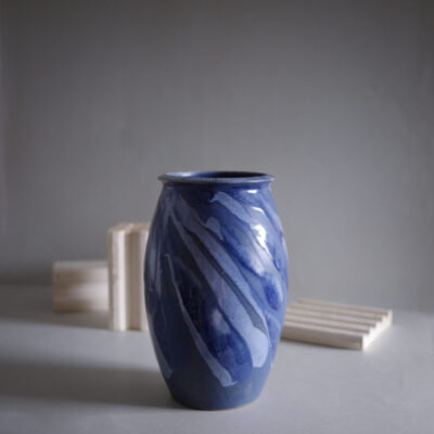 Høj Lilla Keramikvase