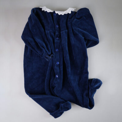 Vintage Blå Velour Dragt