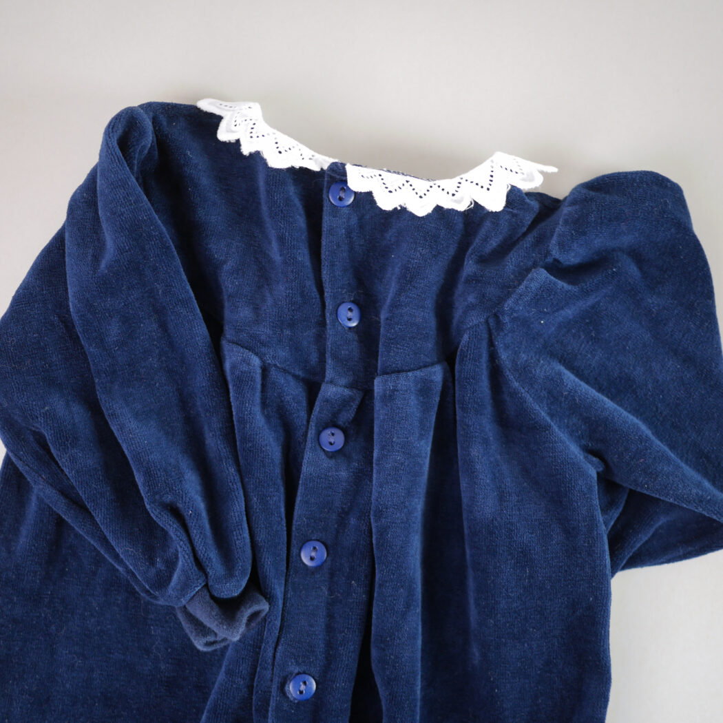 Vintage Blå Velour Dragt 1