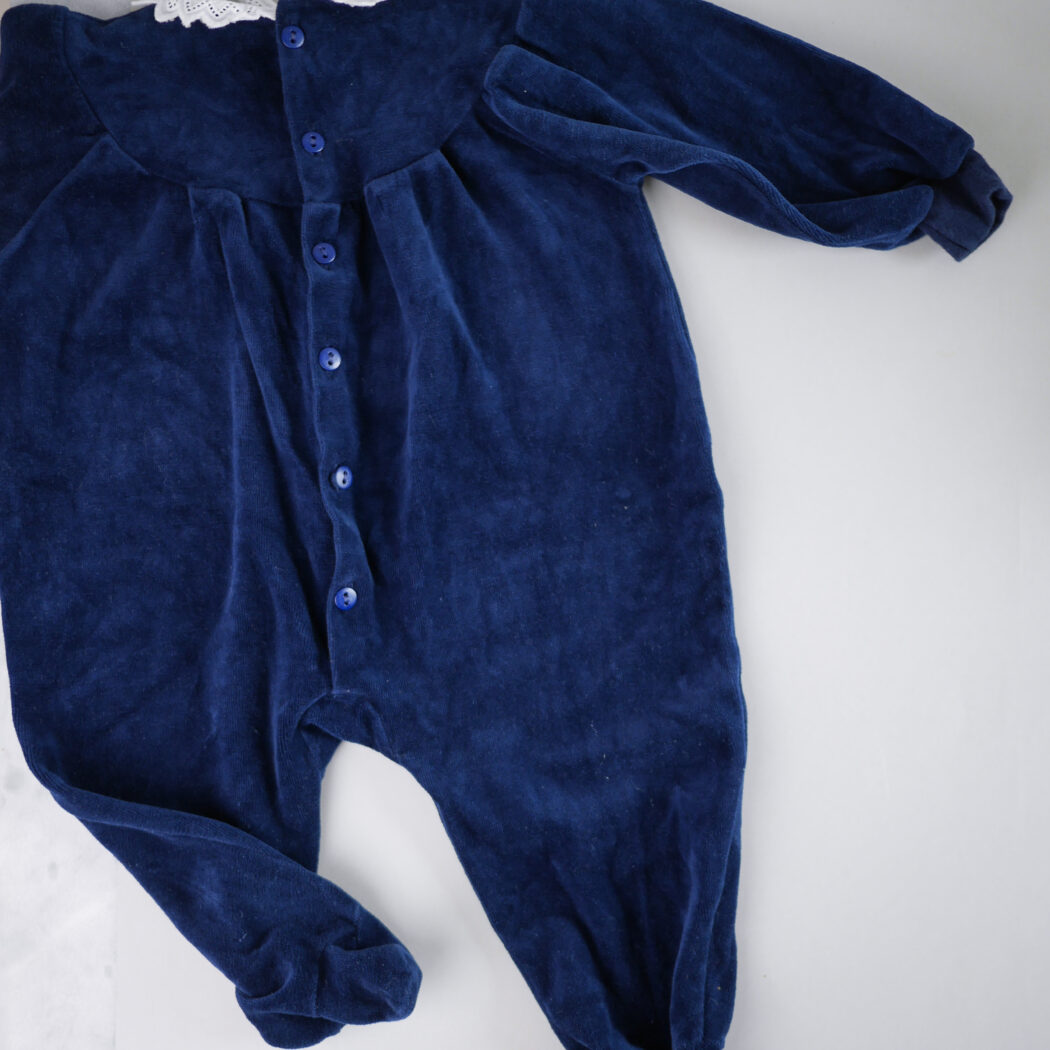 Vintage Blå Velour Dragt 3