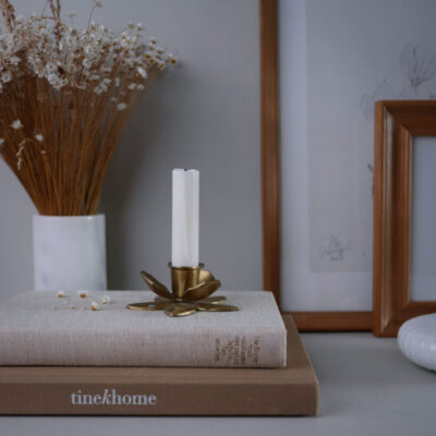 Patineret Blomster Messing Stage