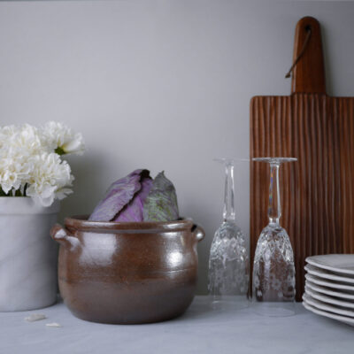 Stor Mørkebrun Køkkenkrukke