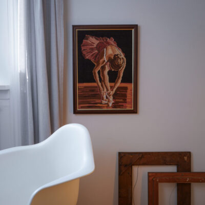 Broderet Billede med Ballerina