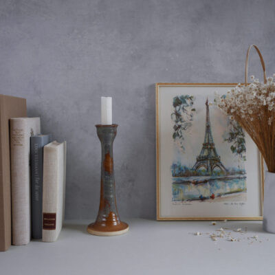 Høj Slank Keramik Lysestage