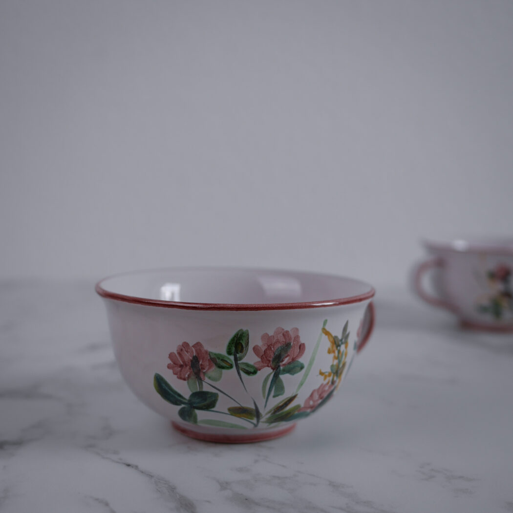 Stor Kop med Lyserøde Blomster 2