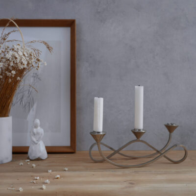 Swirl Metal Stage til Tre Lys