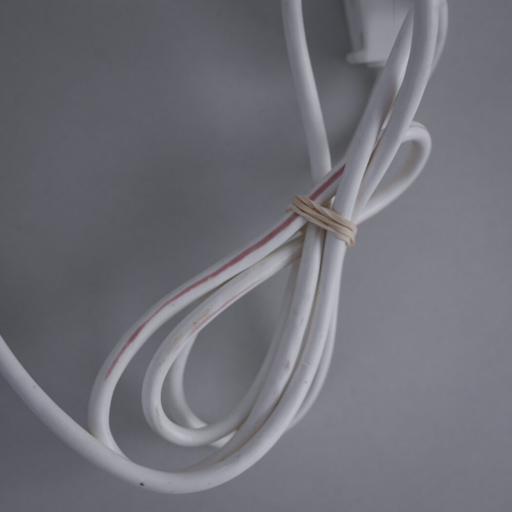 Blå Lampe i Keramik med Beige Skærm 6