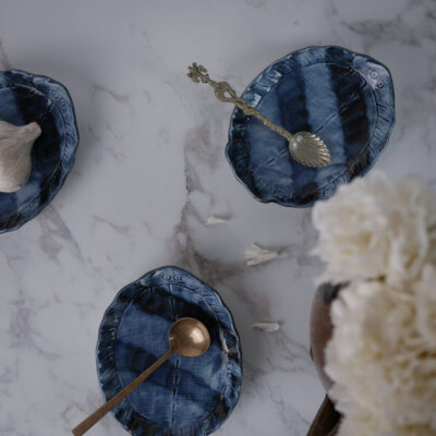 Små Blå Fiskefade, 3 stk.