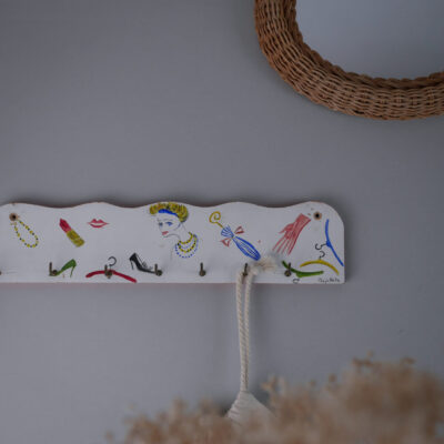 Lille Håndmalet Knage til Smykker