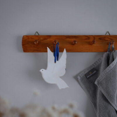 Blank Knagerække i Træ, 5 Knager