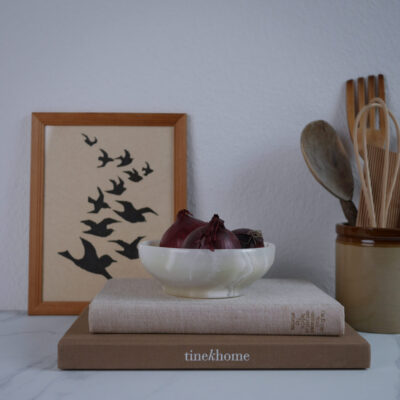 Smuk Lys Skål i Alabaster