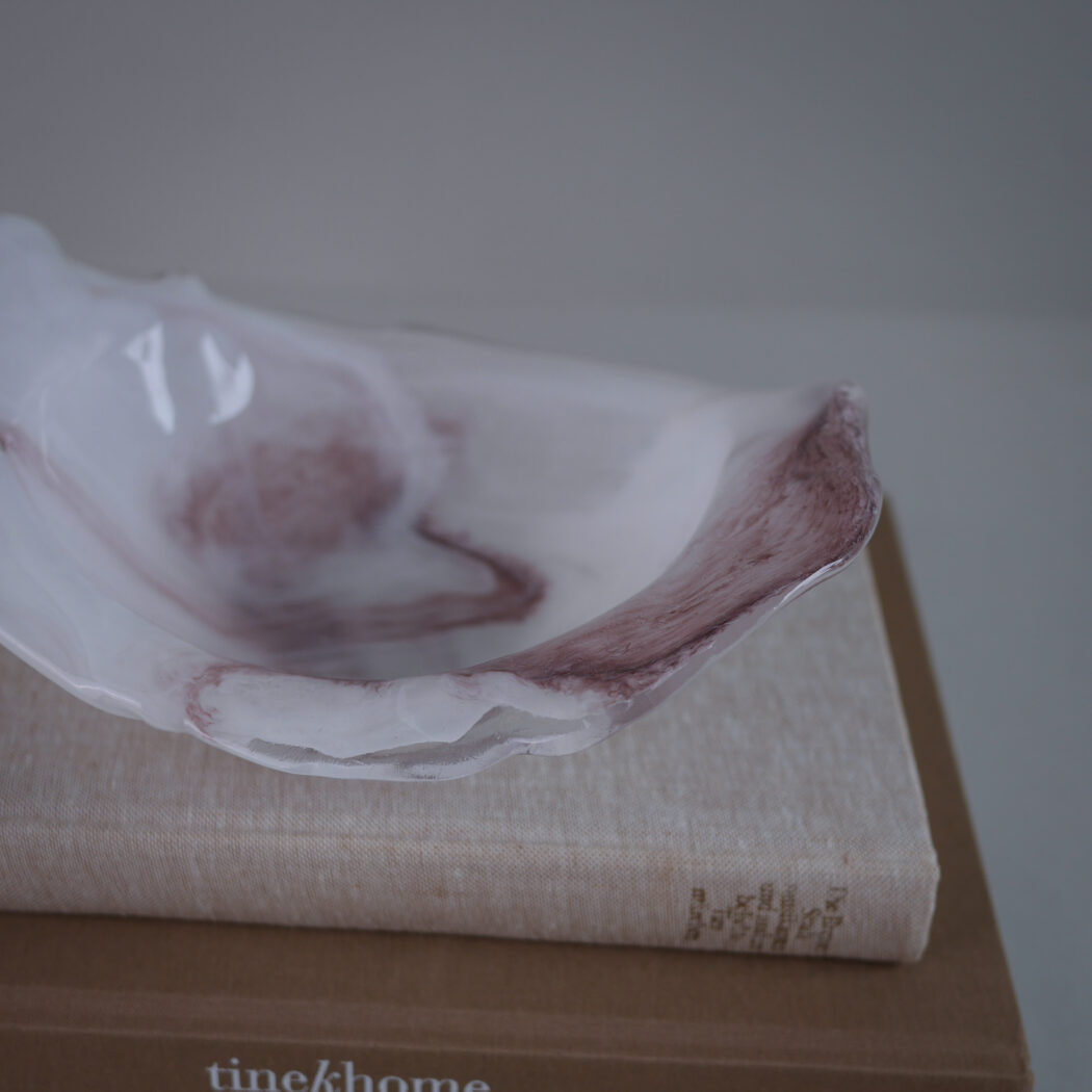 Stor Rosa Glasskål til Dekoration 1