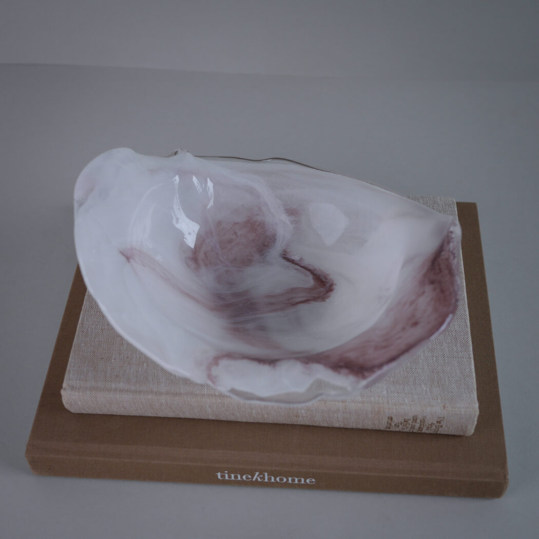 Stor Rosa Glasskål til Dekoration 2