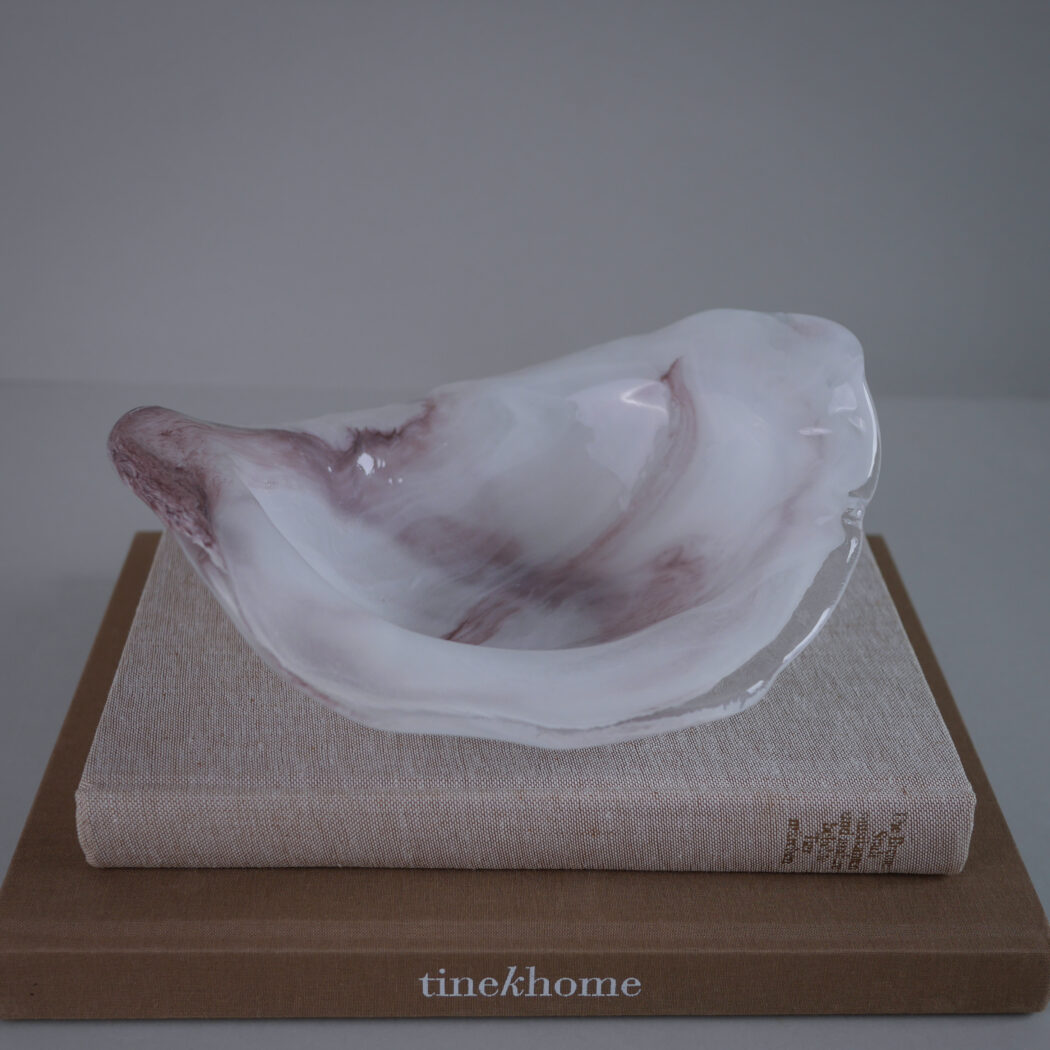 Stor Rosa Glasskål til Dekoration 4
