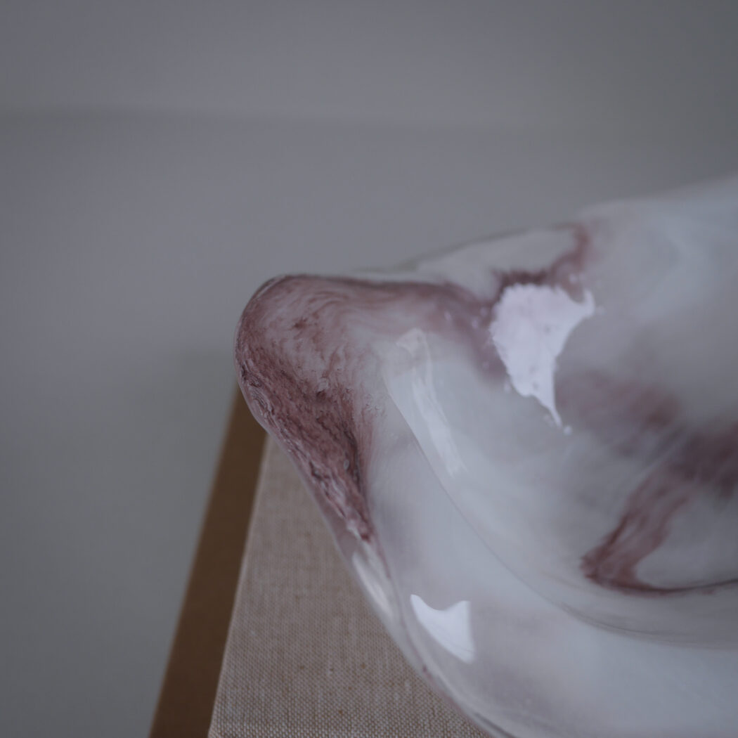 Stor Rosa Glasskål til Dekoration 5