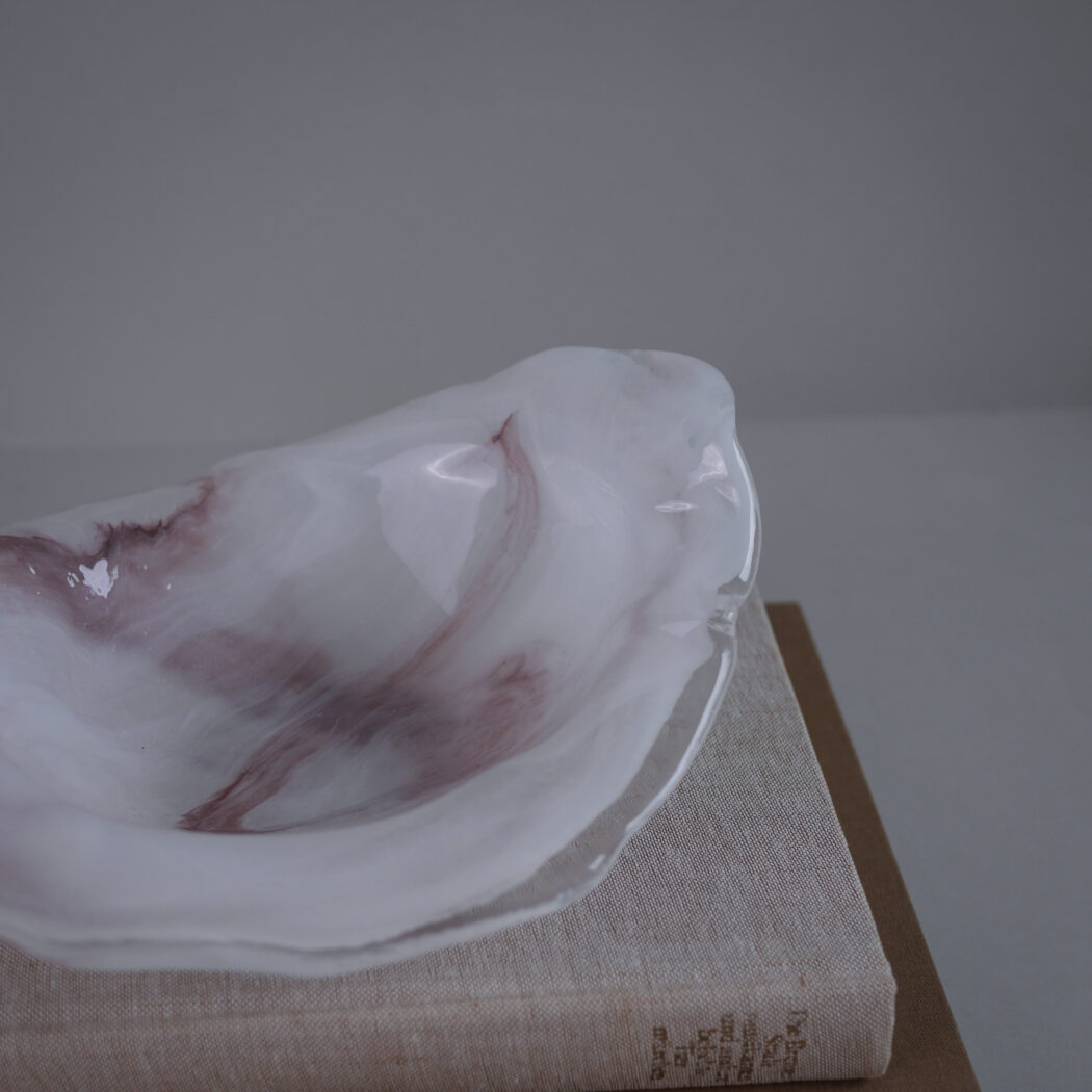 Stor Rosa Glasskål til Dekoration 6