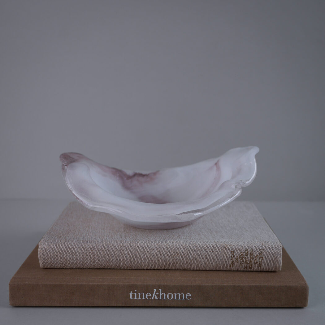Stor Rosa Glasskål til Dekoration 7