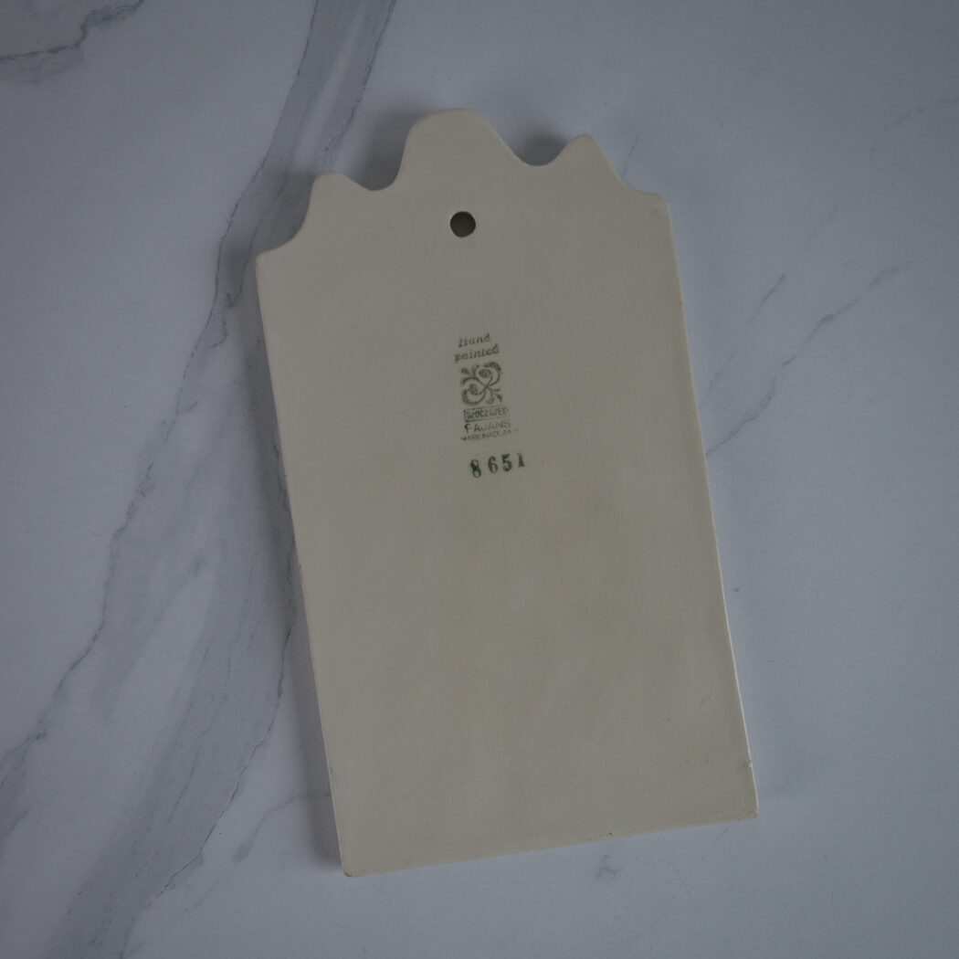 Porcelæns Smørbræt med Blå Dekorationer 5