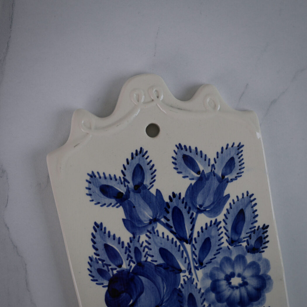 Smørbræt med Blå Blomster 2