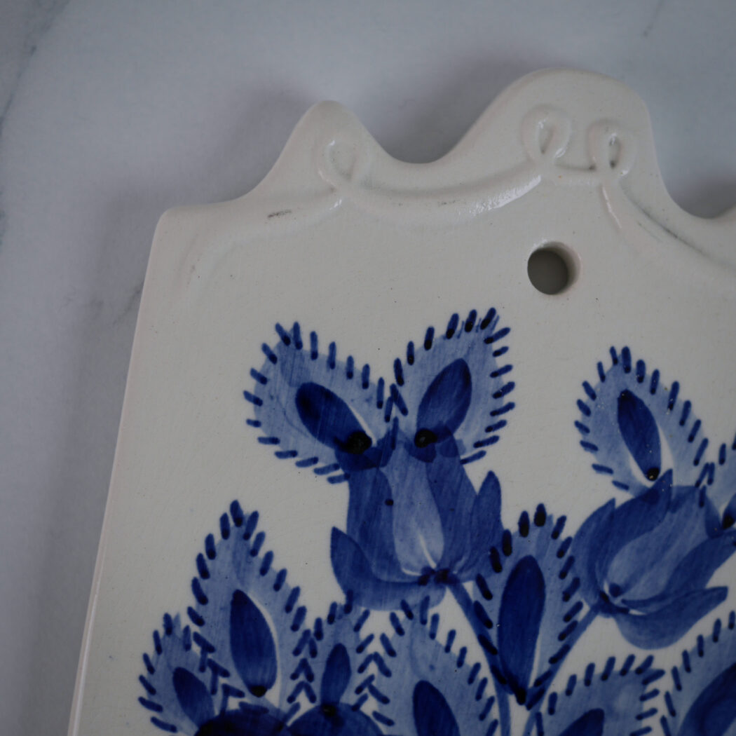 Smørbræt med Blå Blomster 4