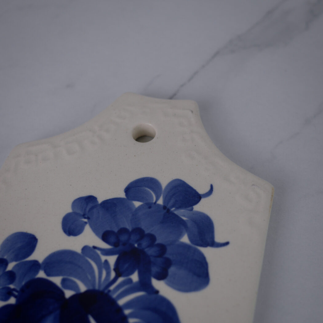 Blå Blomstret Smørbræt i Porcelæn 2