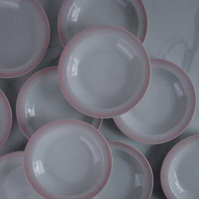 Dybe Lyserøde Tallerkner, 10 stk.