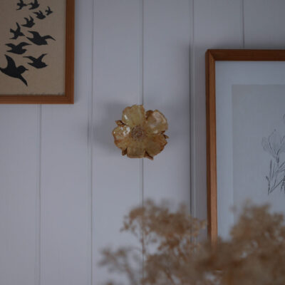 Håndlavet Beige Blomst til Væggen