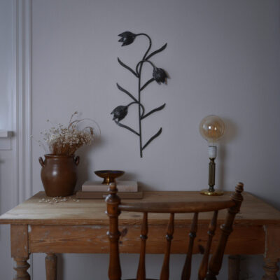 Metal Tulipan Blomst til Væggen