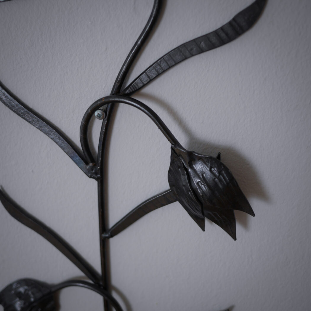 Metal Tulipan Blomst til Væggen 4