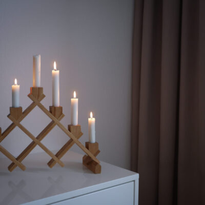 Jule Trappe Lysestage i Træ