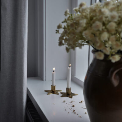 Messing Stjernestager til Kertelys, 5 stk.