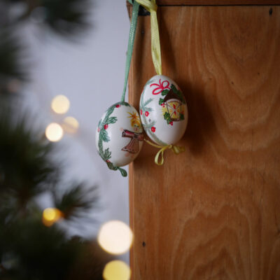 Håndmalede Julekugler, 9 stk.