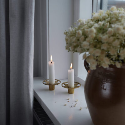 Små Messing Stjernestager, 2 stk.