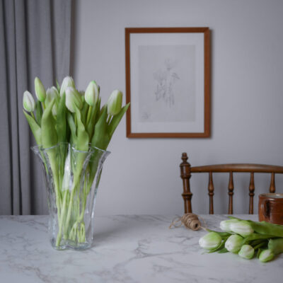 Tulipanvase i Glas