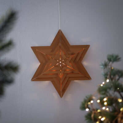 Jule Stjerne Lampe i Træ