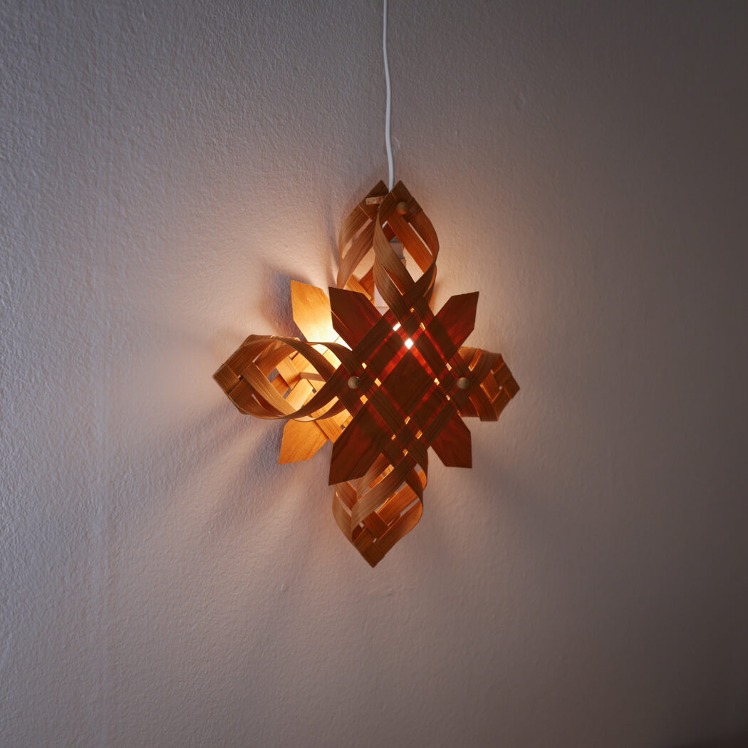 Stjerne Lampe i Træ 1