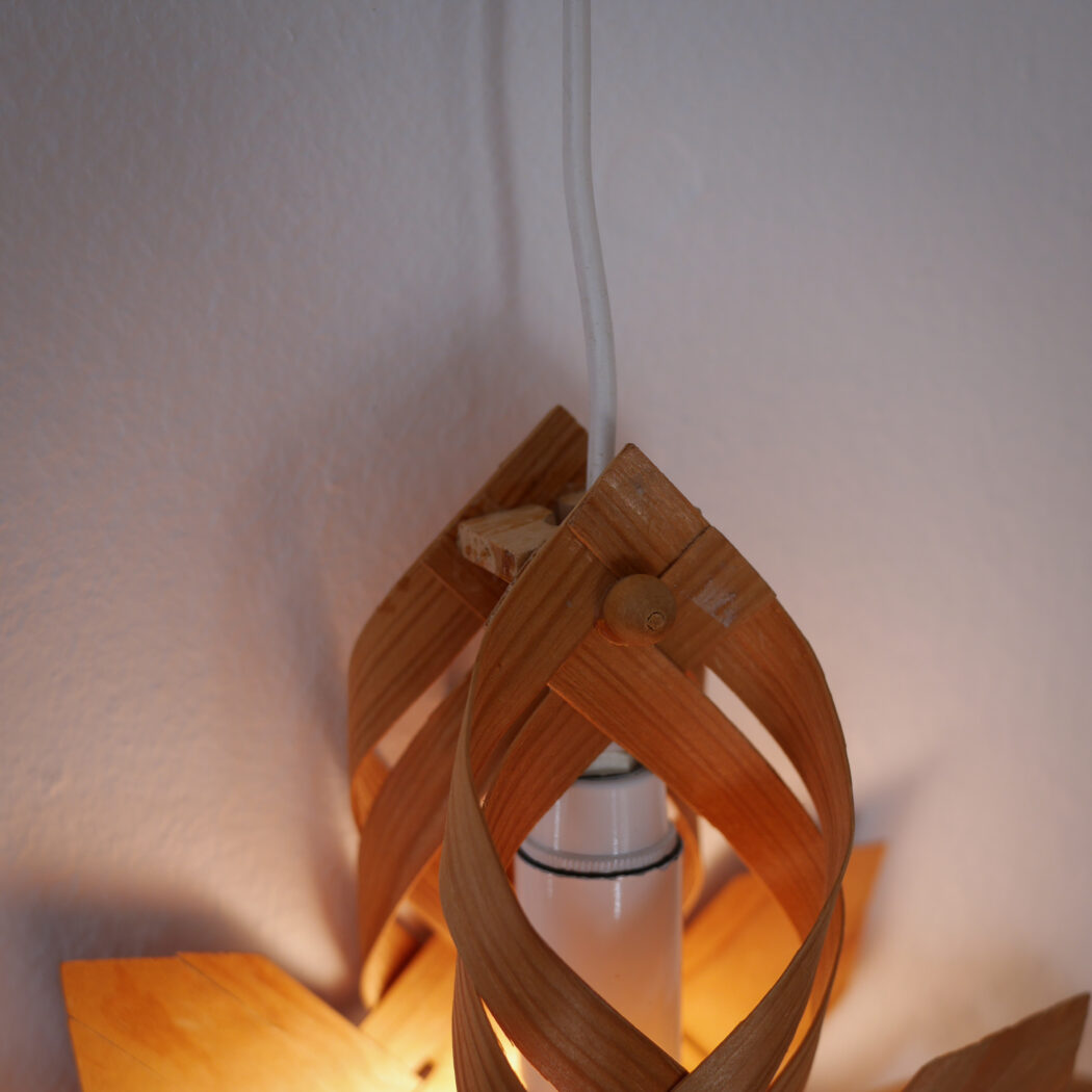 Stjerne Lampe i Træ 2