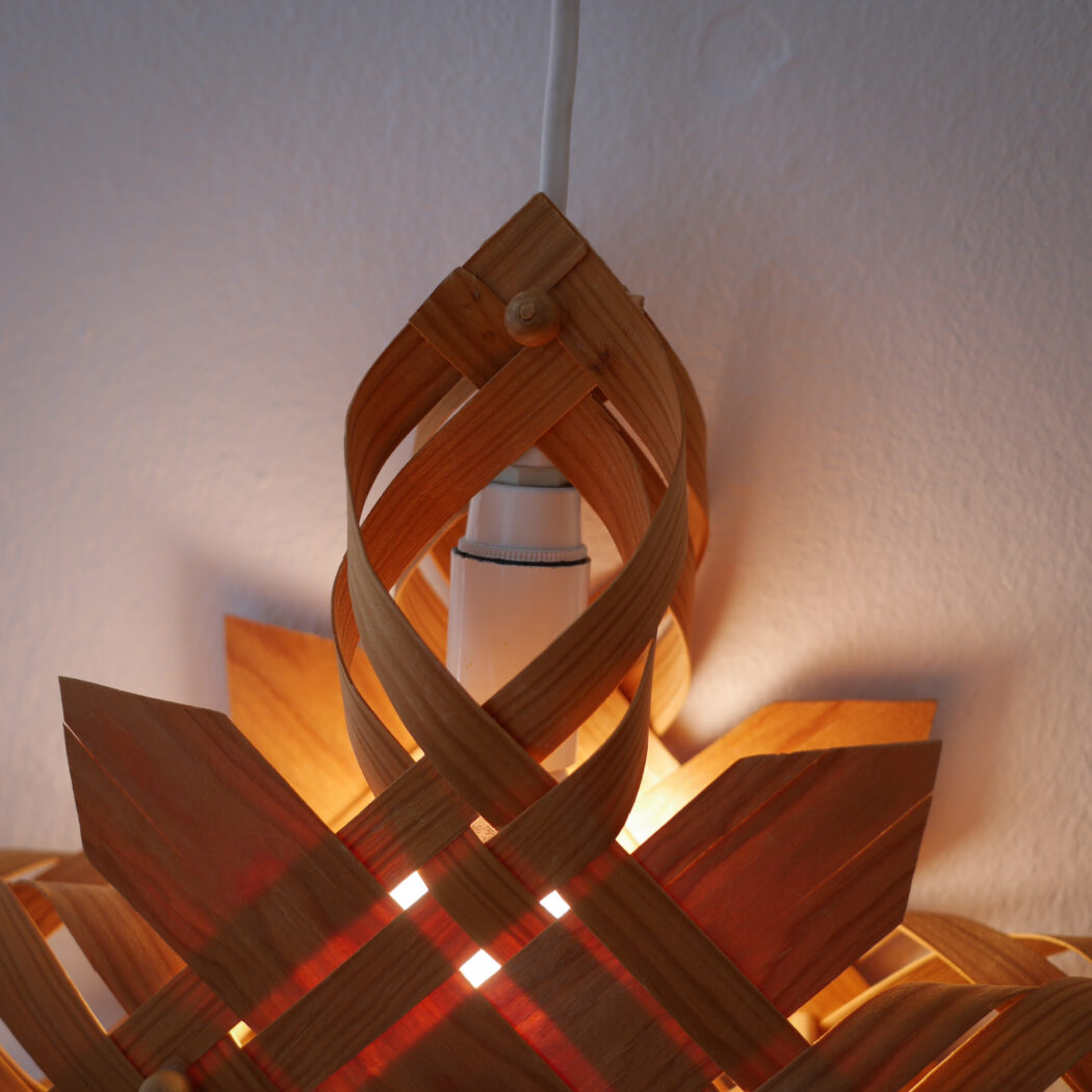 Stjerne Lampe i Træ 5