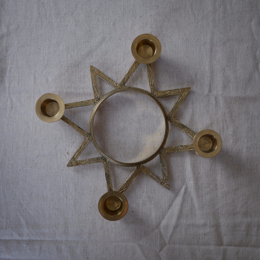 Stjerne Adventsstage med Udskæringer 1