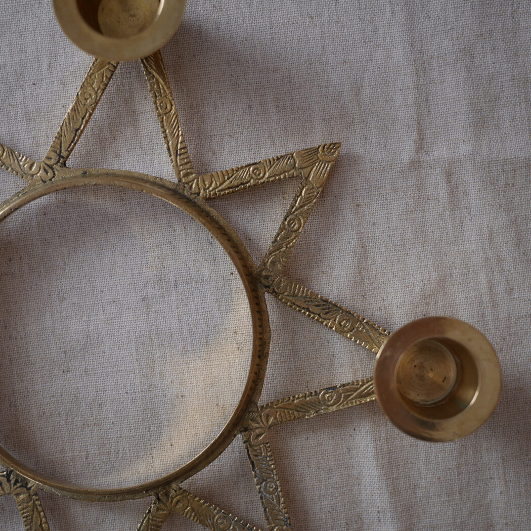 Stjerne Adventsstage med Udskæringer 3