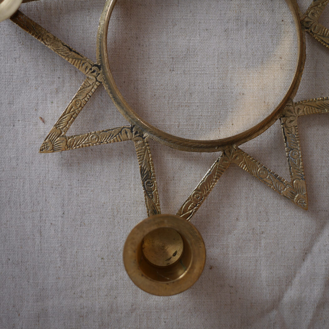 Stjerne Adventsstage med Udskæringer 4