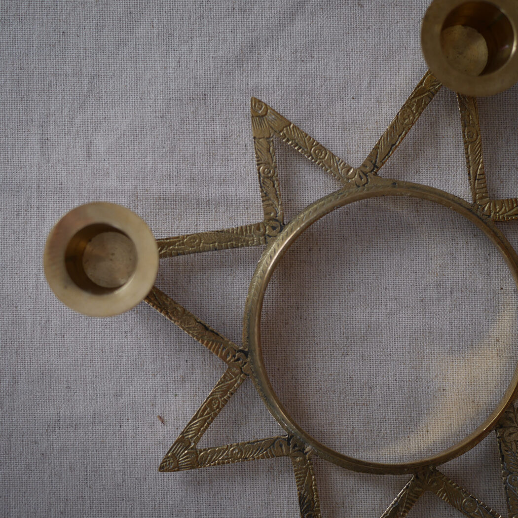 Stjerne Adventsstage med Udskæringer 5