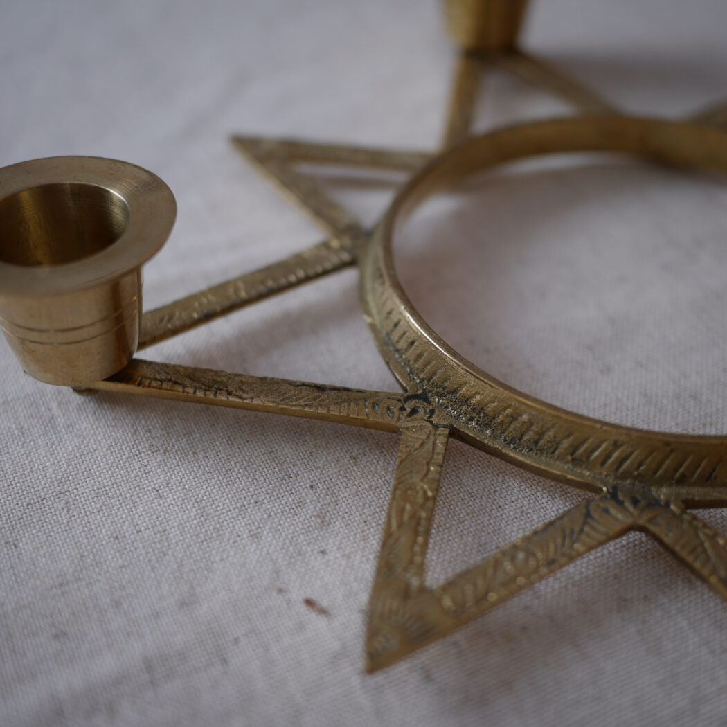 Stjerne Adventsstage med Udskæringer 6