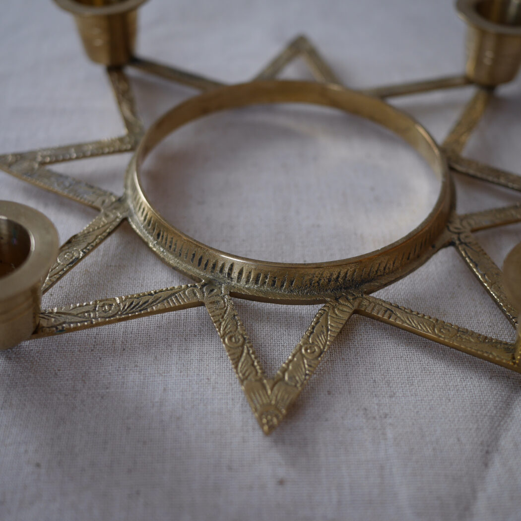 Stjerne Adventsstage med Udskæringer 7