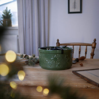 Grøn Juletræsfod med Stjerner