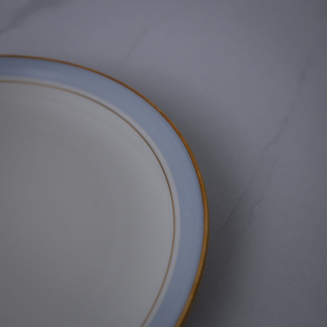 Store Frokosttallerkner med Lyseblå Kant 4