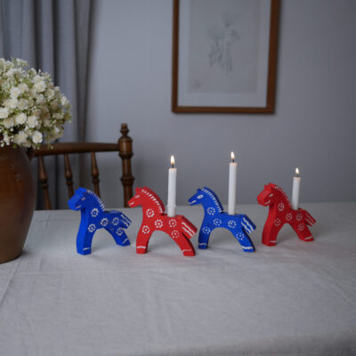 Svenske Træheste til Kertelys, 4 stk.