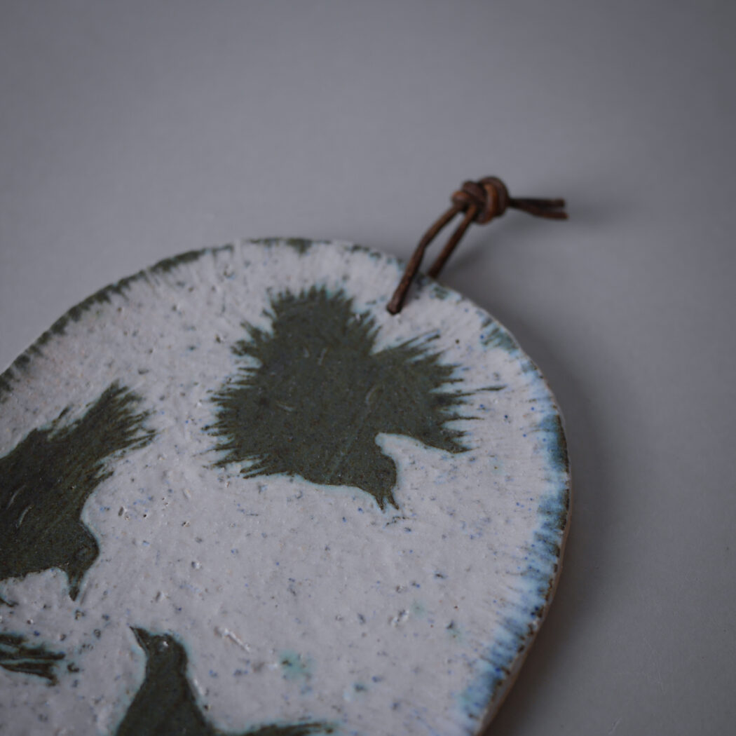 Lille Ovalt Relief med Fugle 2