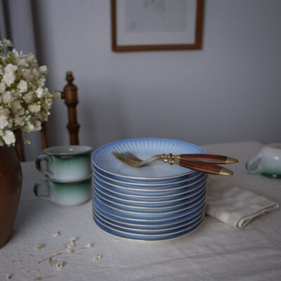 Blå Bing & Grøndahl Desserttallerkner, 7 stk.